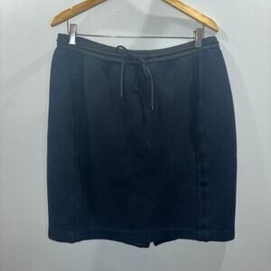 VINCE. XO Barney’s New York Black Stretch Drawstring Pull- On Skirt Size Large